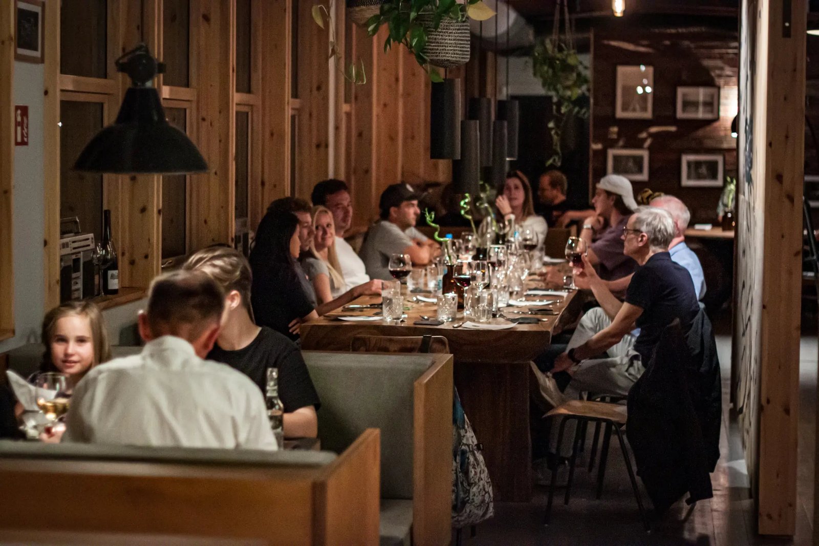 Restaurant at Wellenwerk during a dinner